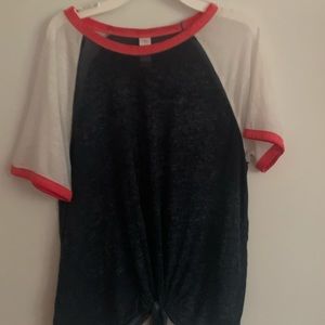 Red, white and blue tee